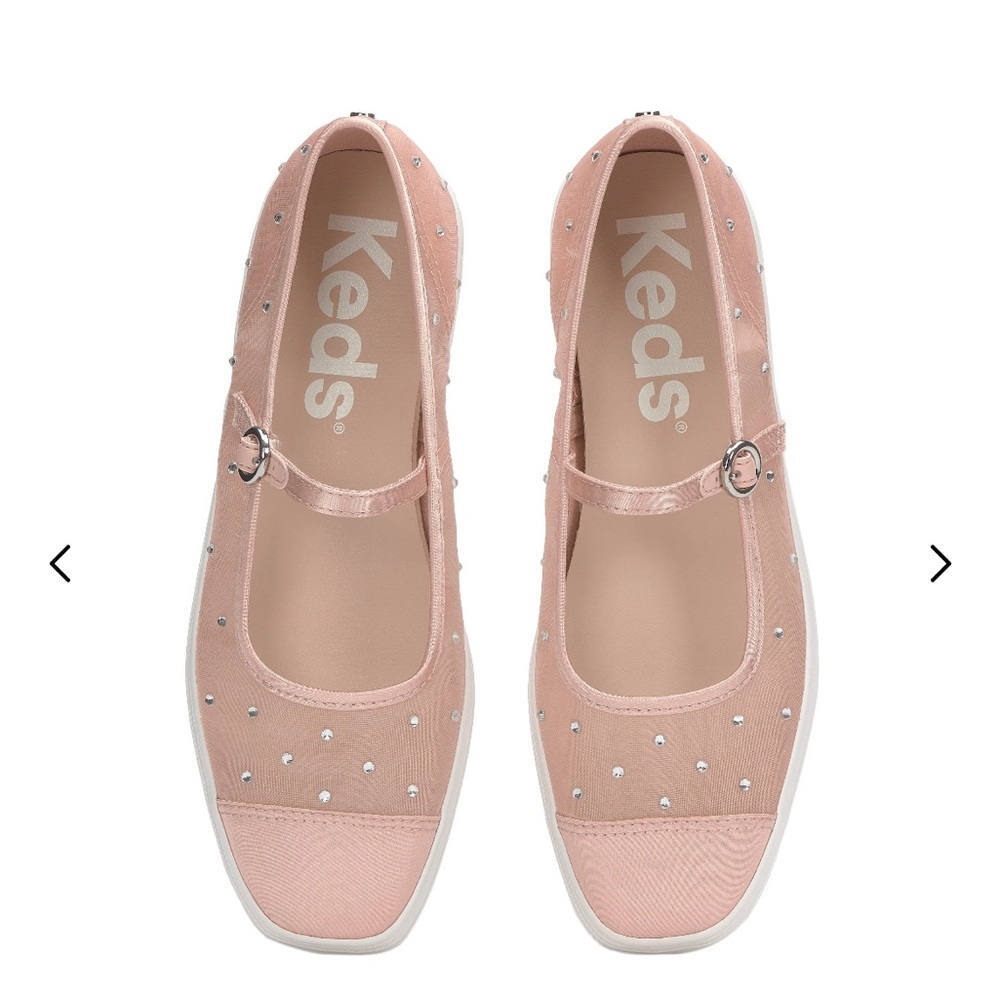 Keds Blush Mary Jane Shoes with Rhinestones
